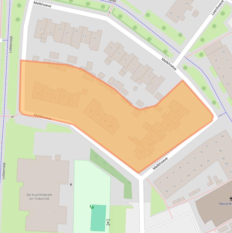 Kaart van postcodegebied 3992XS.