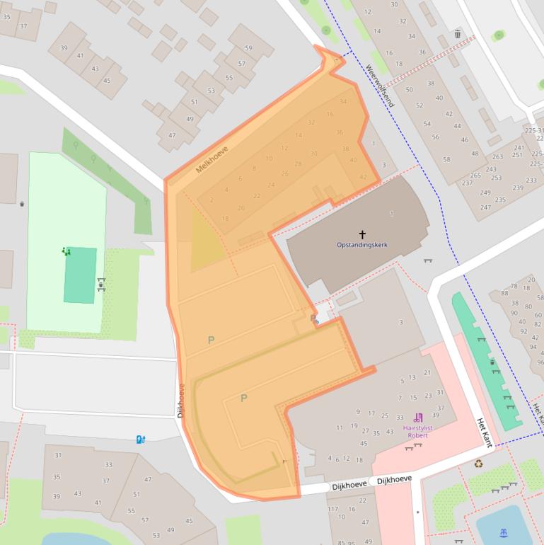 Kaart van postcodegebied 3992XT.