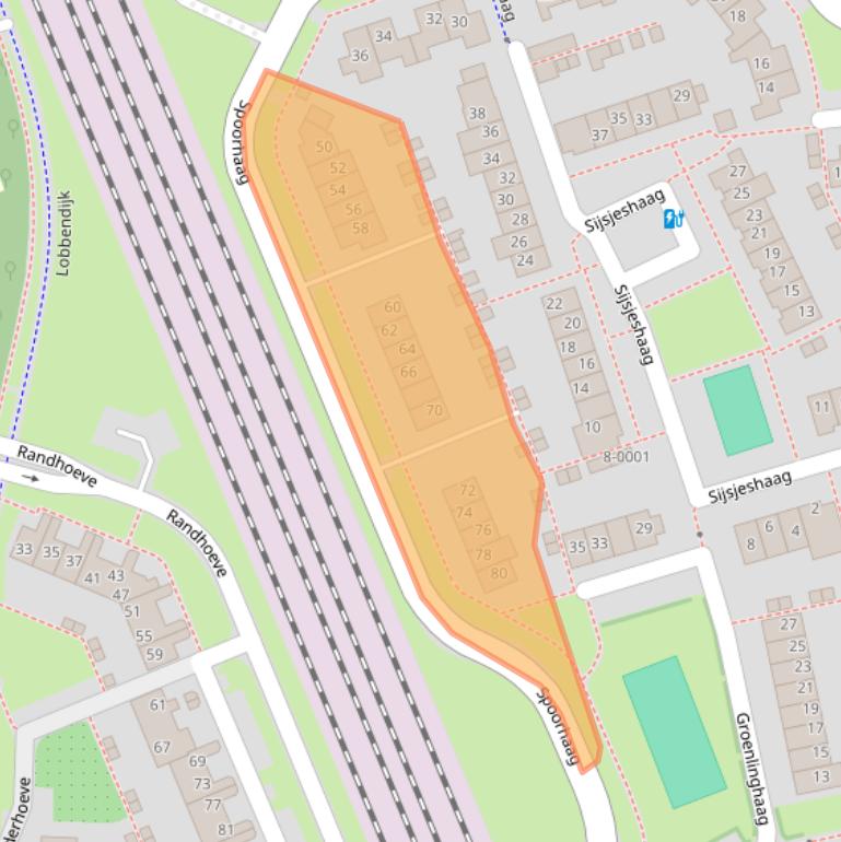 Kaart van postcodegebied 3993AC.