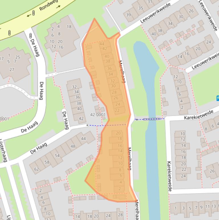 Kaart van postcodegebied 3993AZ.