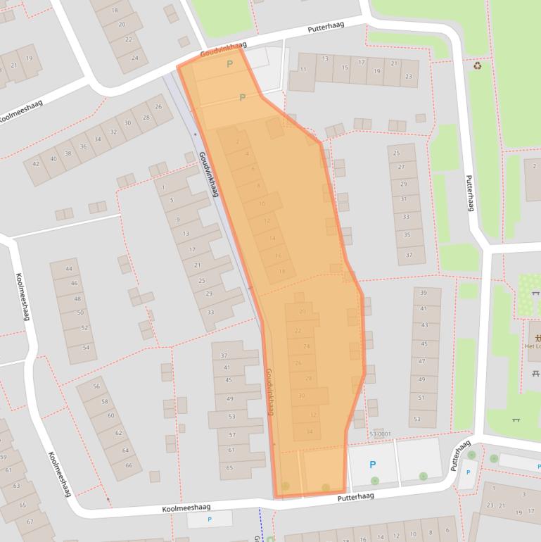 Kaart van postcodegebied 3993BC.