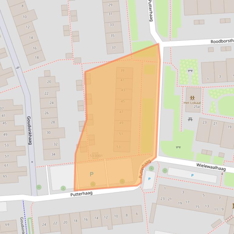 Kaart van postcodegebied 3993BE.