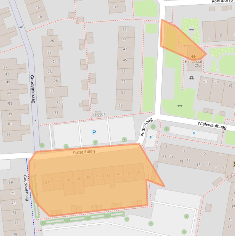 Kaart van postcodegebied 3993BG.