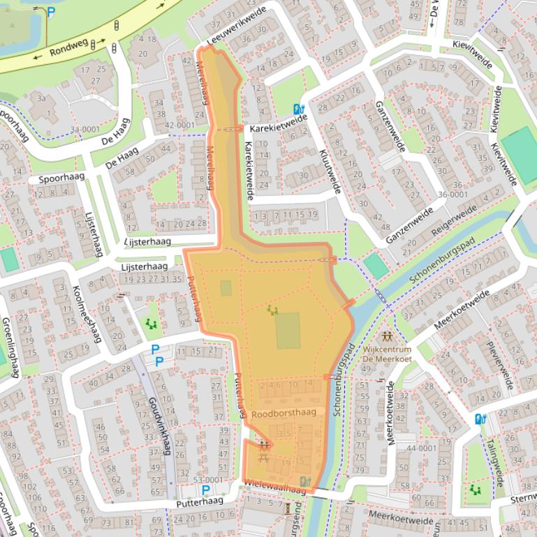 Kaart van postcodegebied 3993BK.