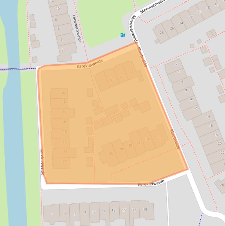 Kaart van postcodegebied 3993CD.