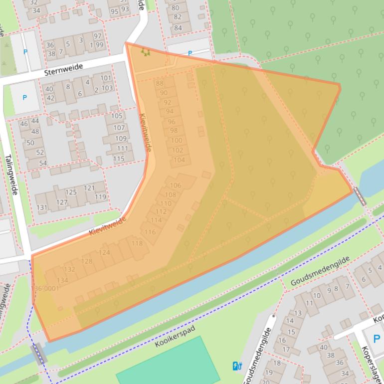 Kaart van postcodegebied 3993DG.