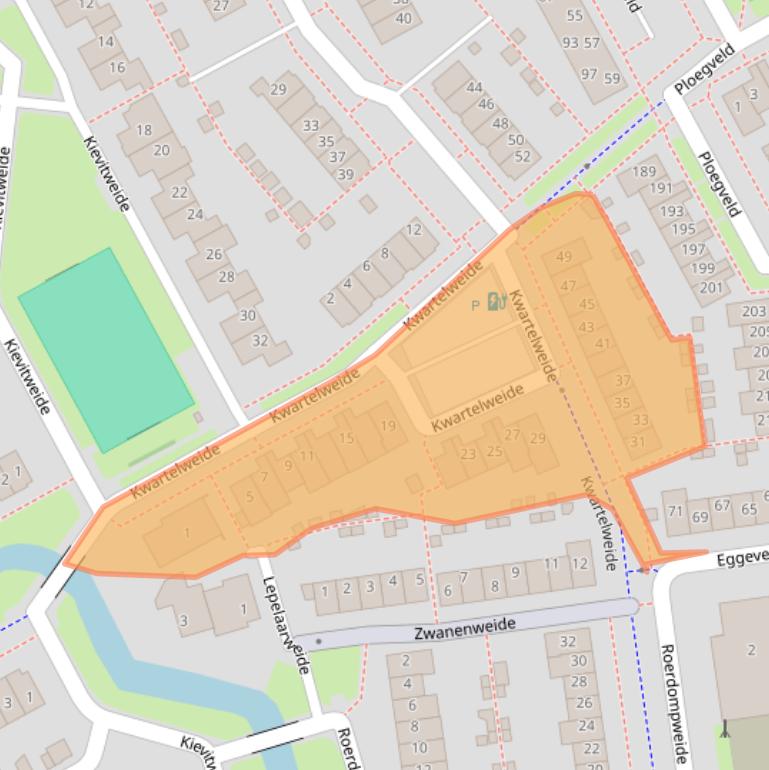 Kaart van postcodegebied 3993DH.