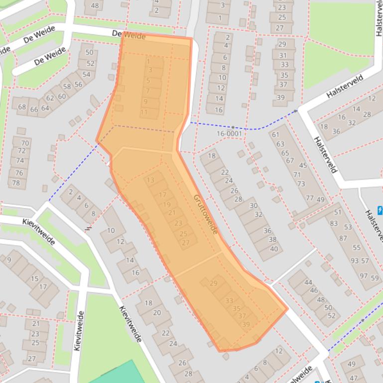 Kaart van postcodegebied 3993DK.