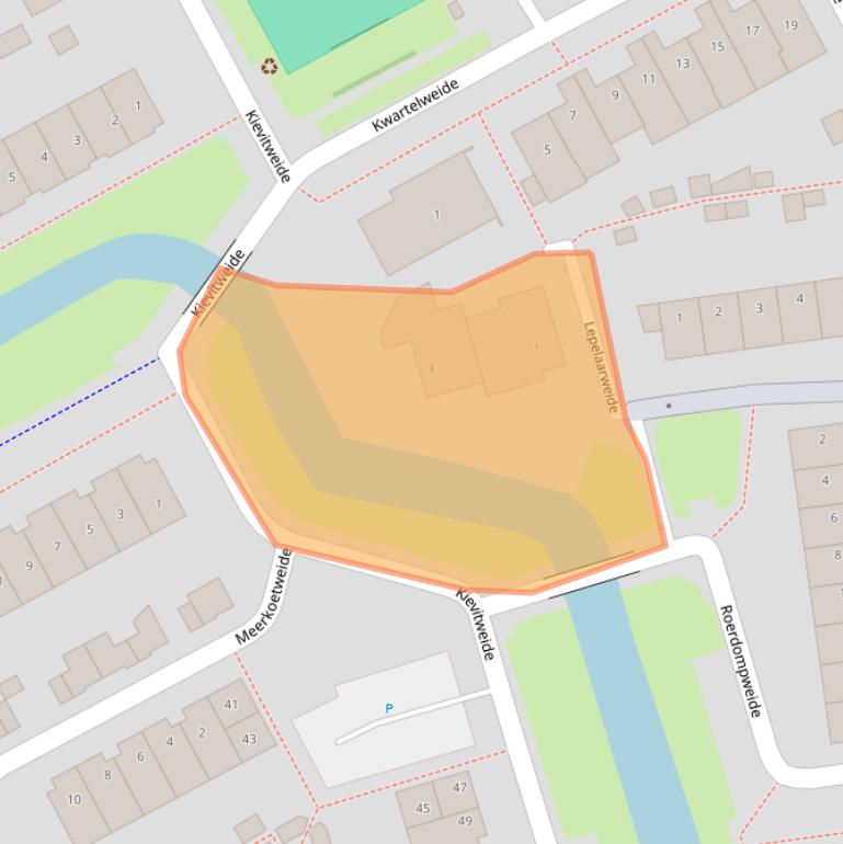 Kaart van postcodegebied 3993DZ.