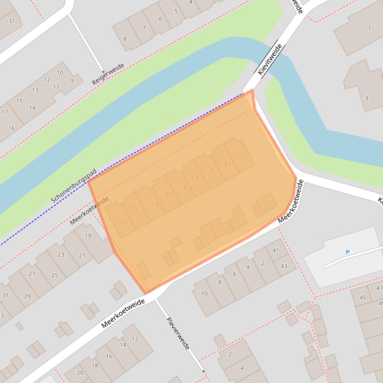 Kaart van postcodegebied 3993EA.