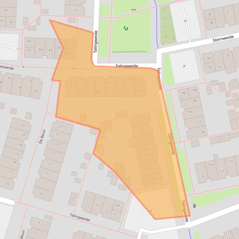 Kaart van postcodegebied 3993EJ.