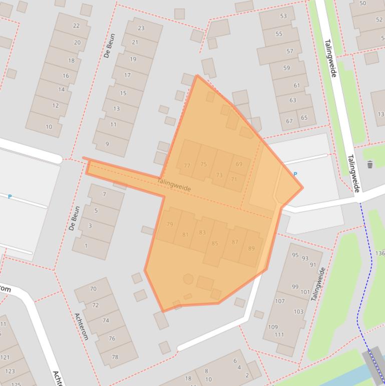 Kaart van postcodegebied 3993EK.