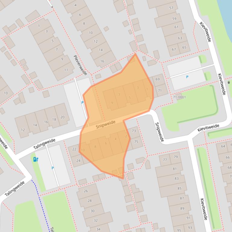 Kaart van postcodegebied 3993ER.