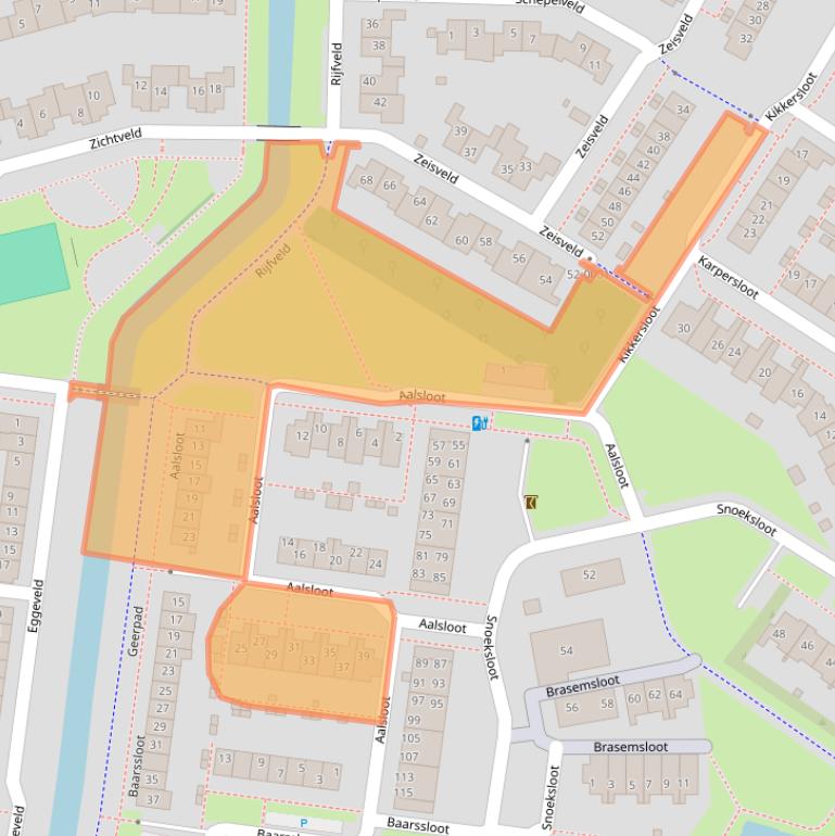 Kaart van postcodegebied 3993HA.