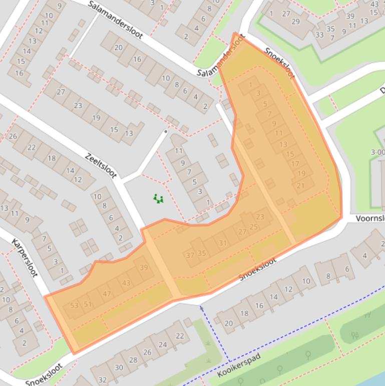 Kaart van postcodegebied 3993HG.