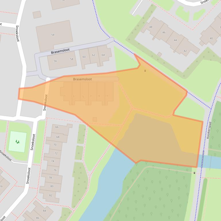 Kaart van postcodegebied 3993HS.