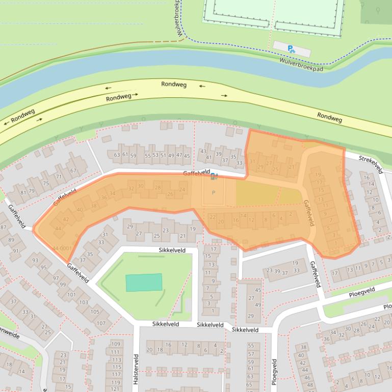 Kaart van postcodegebied 3993RC.