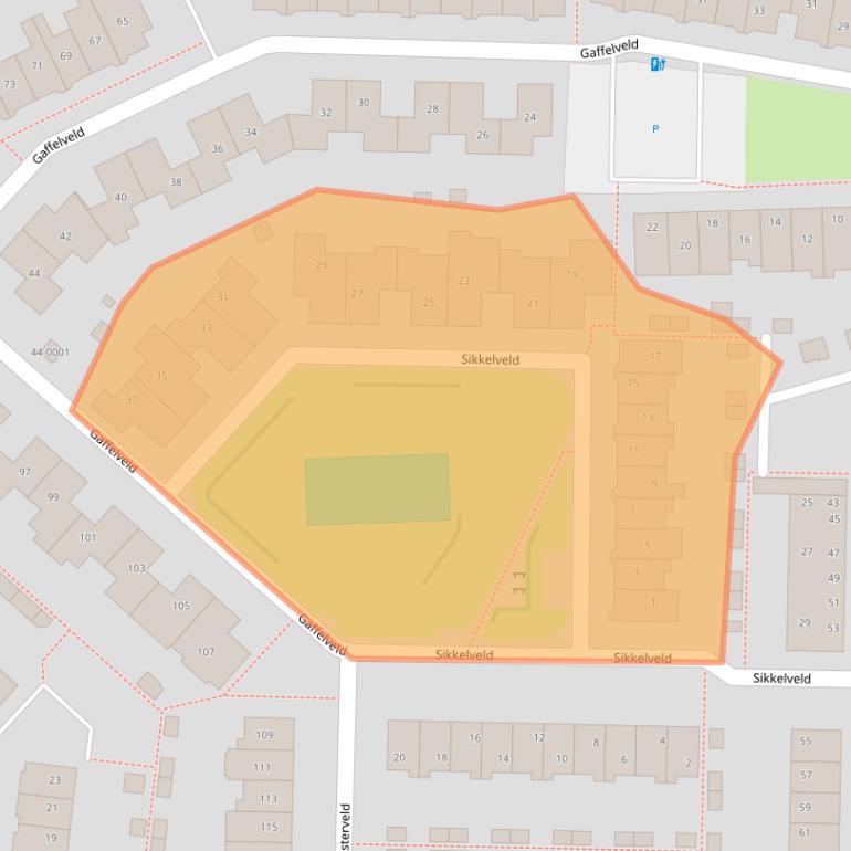 Kaart van postcodegebied 3993RH.