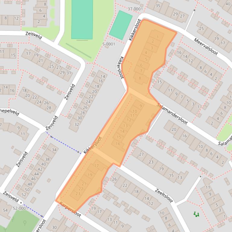 Kaart van postcodegebied 3993TK.