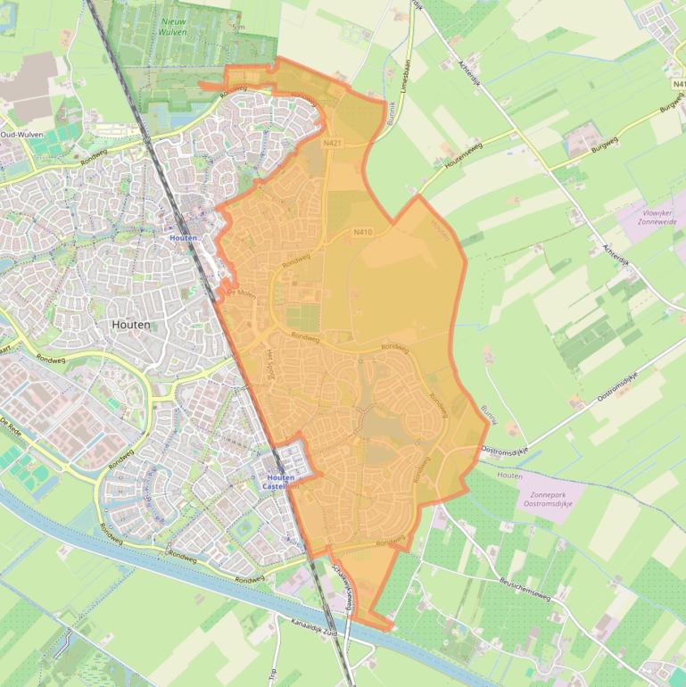 Kaart van postcodegebied 3994.