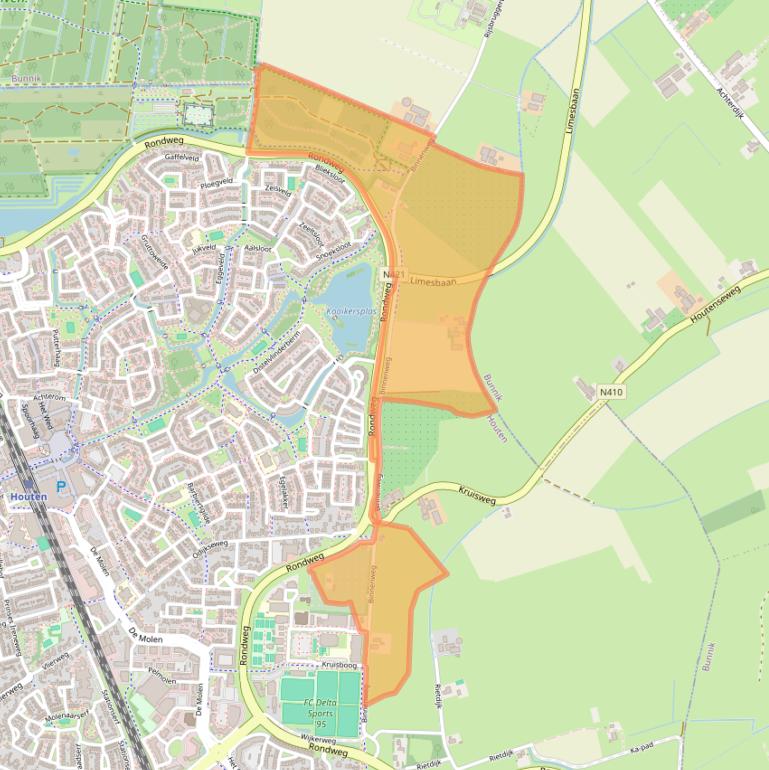 Kaart van postcodegebied 3994AN.