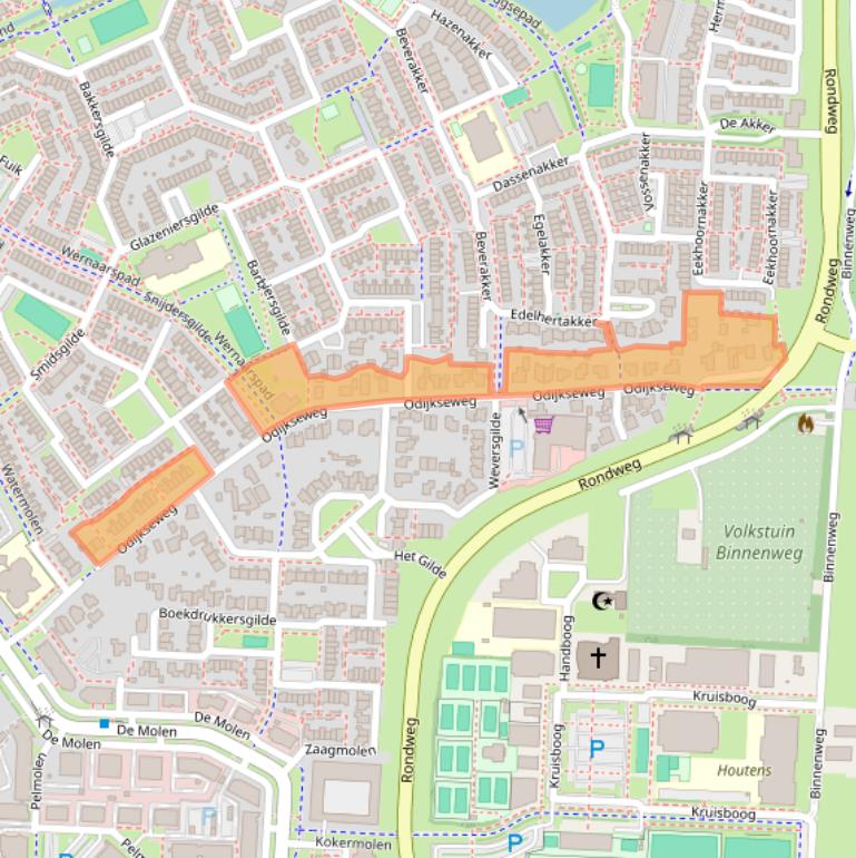 Kaart van postcodegebied 3994AT.