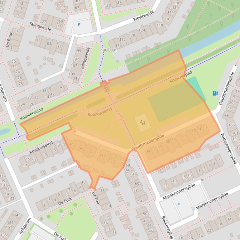 Kaart van postcodegebied 3994BB.