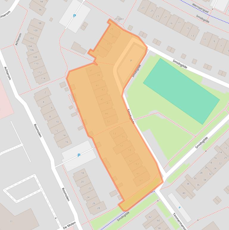 Kaart van postcodegebied 3994BH.