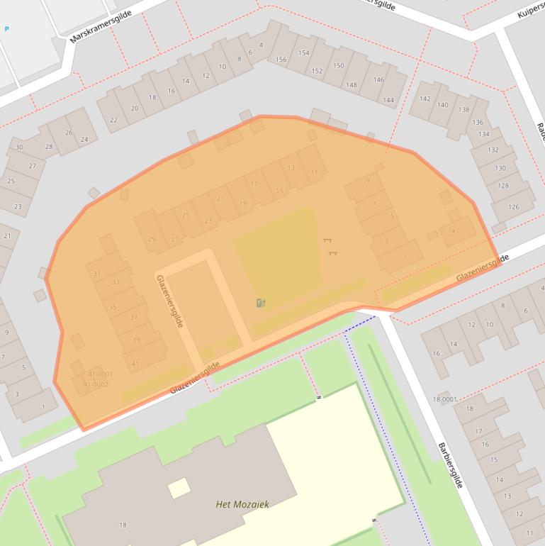 Kaart van postcodegebied 3994BL.