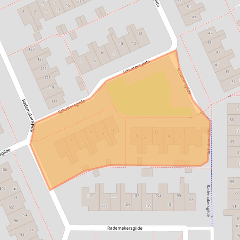 Kaart van postcodegebied 3994CM.