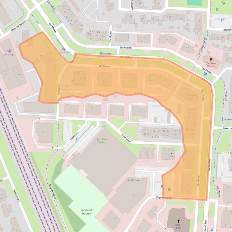 Kaart van postcodegebied 3994DB.