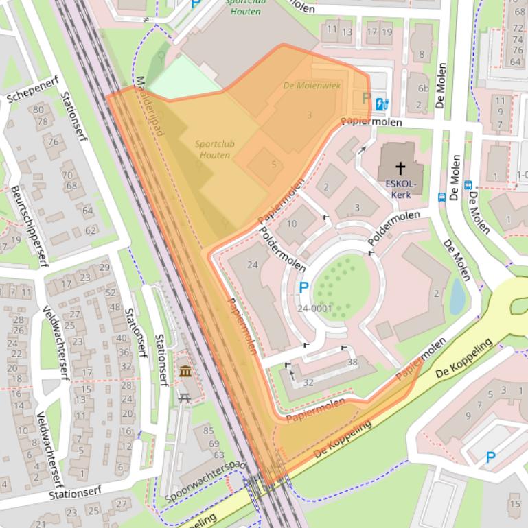 Kaart van postcodegebied 3994DJ.