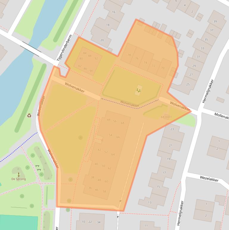 Kaart van postcodegebied 3994EC.