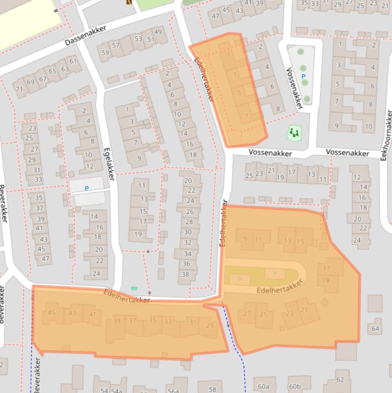 Kaart van postcodegebied 3994EP.