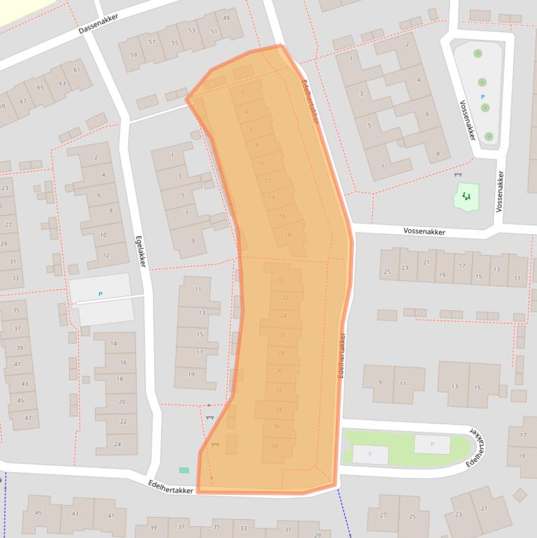 Kaart van postcodegebied 3994ER.