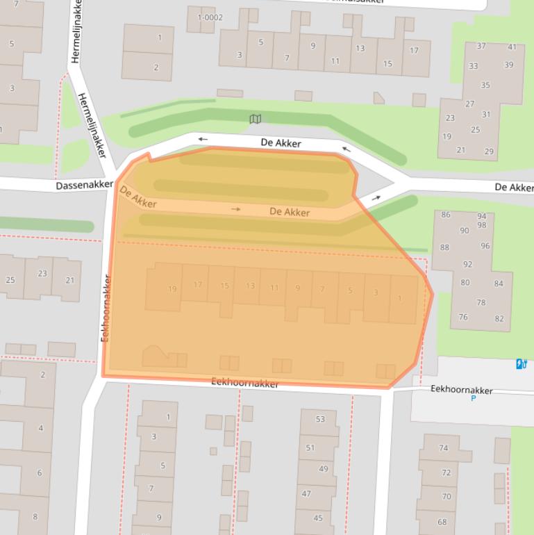 Kaart van postcodegebied 3994EZ.