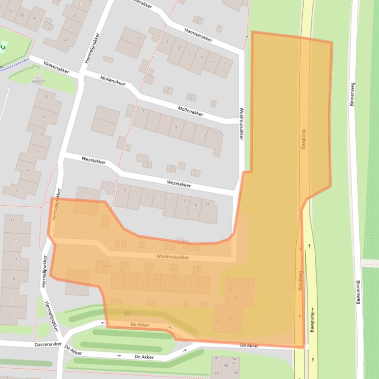 Kaart van postcodegebied 3994GA.