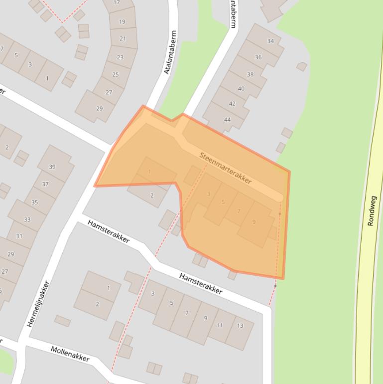 Kaart van postcodegebied 3994GE.