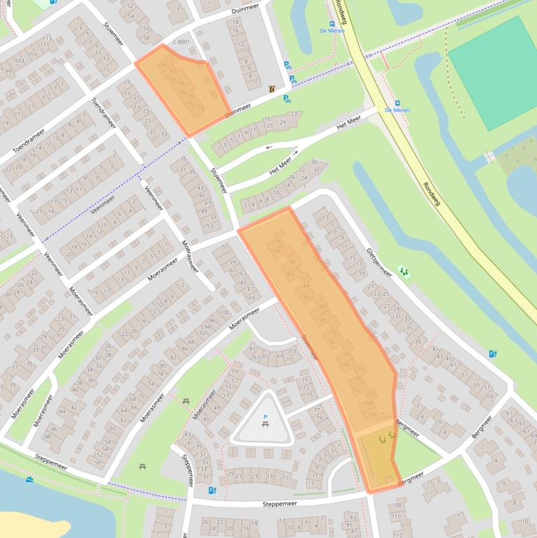 Kaart van postcodegebied 3994HK.