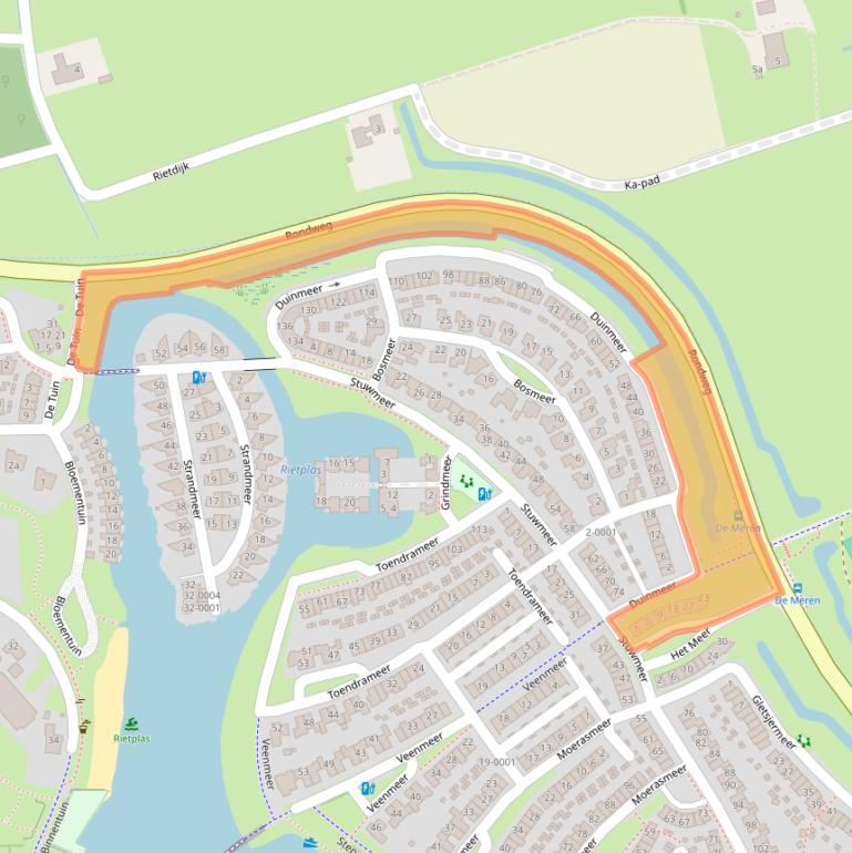 Kaart van postcodegebied 3994HL.