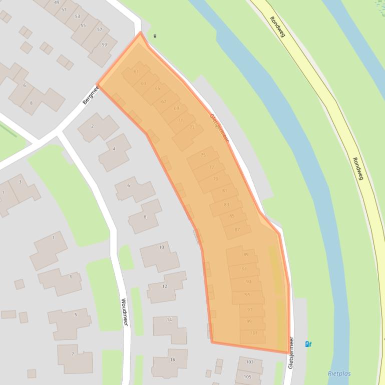 Kaart van postcodegebied 3994HW.