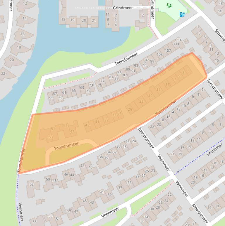 Kaart van postcodegebied 3994JB.