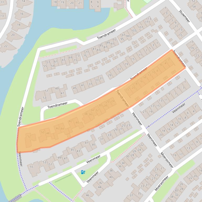 Kaart van postcodegebied 3994JD.