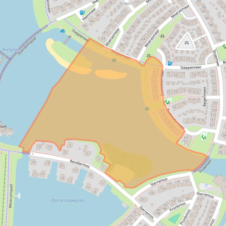 Kaart van postcodegebied 3994JR.