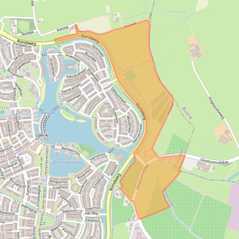 Kaart van postcodegebied 3994MG.