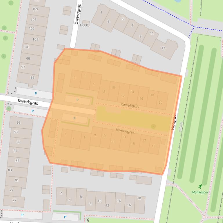 Kaart van postcodegebied 3994MP.