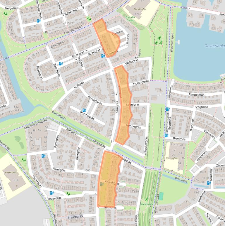Kaart van postcodegebied 3994NC.