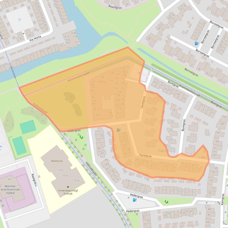 Kaart van postcodegebied 3994NS.