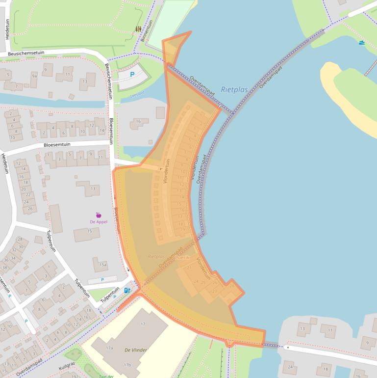 Kaart van postcodegebied 3994PA.