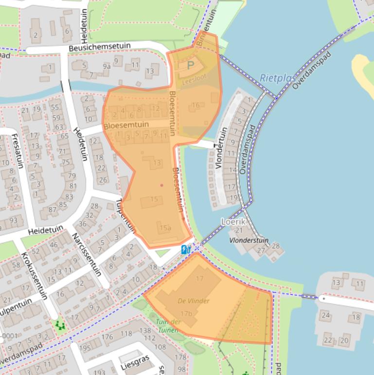 Kaart van postcodegebied 3994PB.